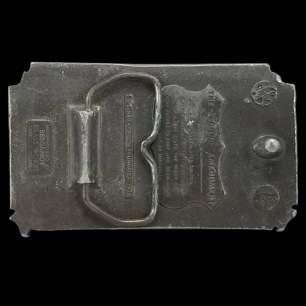 Bergamot Brass Works Second Amendment Belt Buckle Our American Heritage Eagle 76